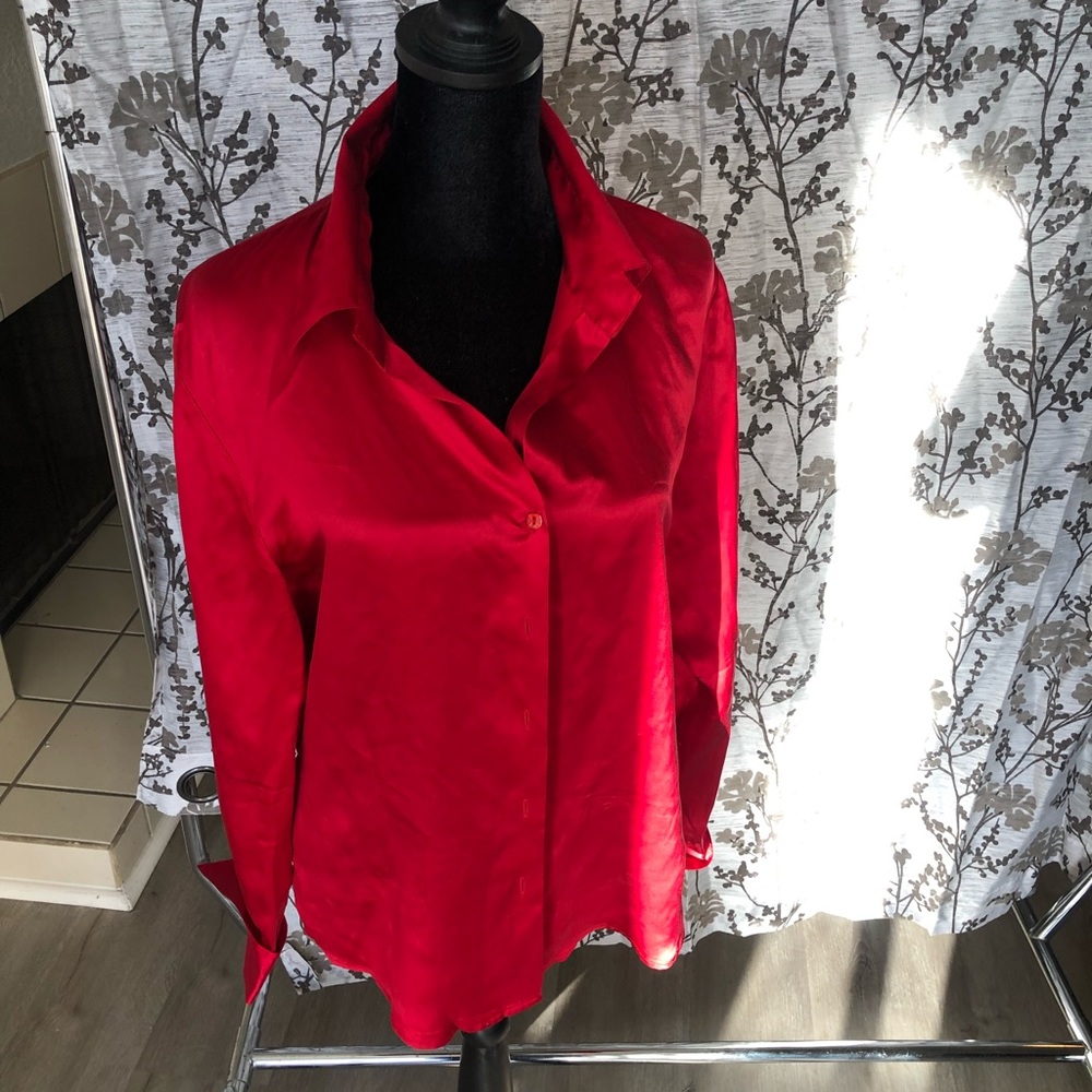 Red Silk Shirt